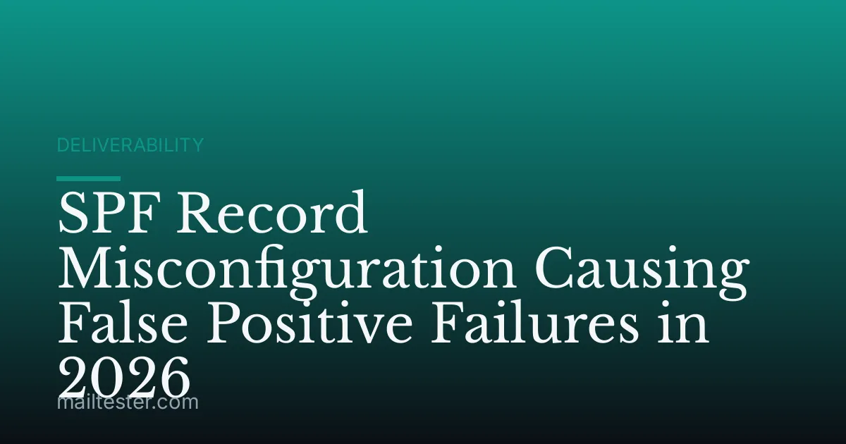 SPF Record Misconfiguration Causing False Positive Failures in 2026