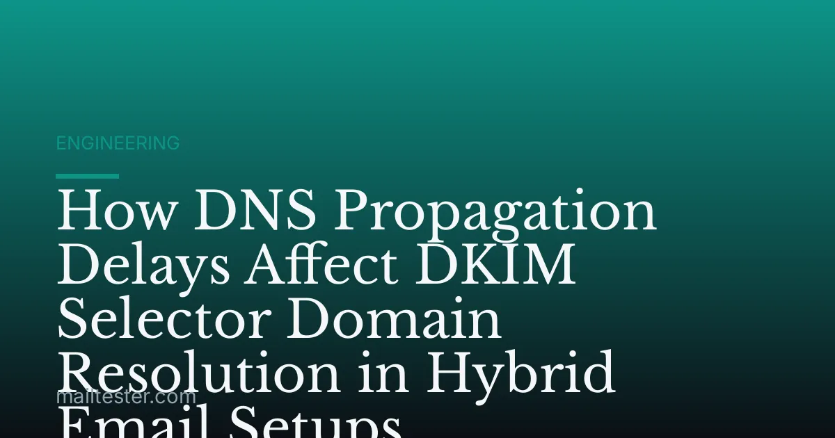 How DNS Propagation Delays Affect DKIM Selector Domain Resolution in Hybrid Email Setups