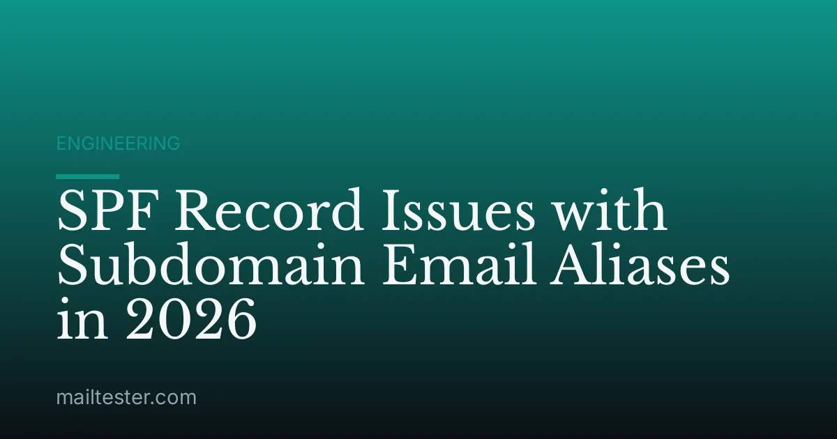 SPF Record Issues with Subdomain Email Aliases in 2026