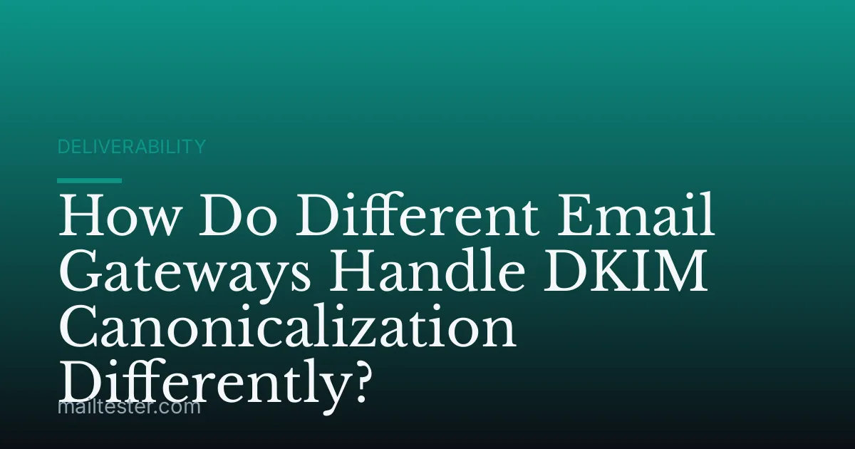 How Do Different Email Gateways Handle DKIM Canonicalization Differently?