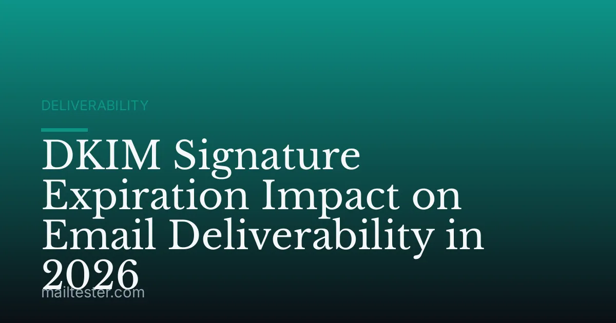 DKIM Signature Expiration Impact on Email Deliverability in 2026