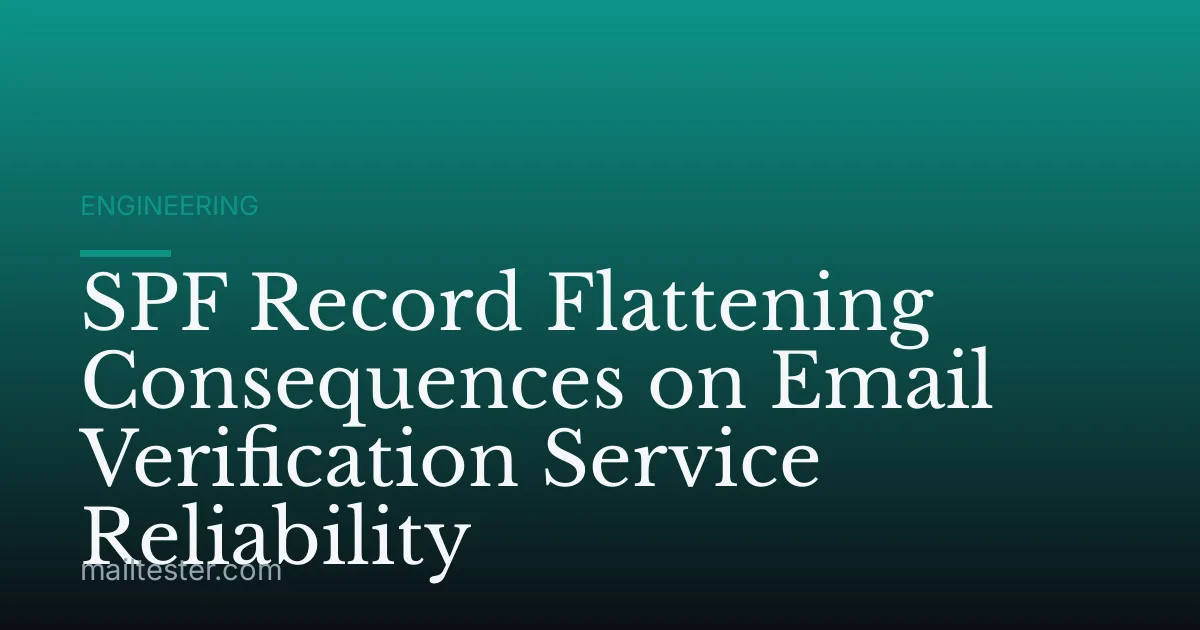 SPF Record Flattening Consequences on Email Verification Service Reliability