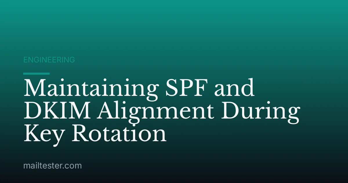 Maintaining SPF and DKIM Alignment During Key Rotation