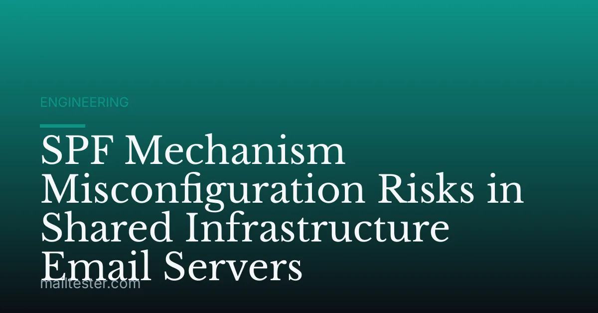 SPF Mechanism Misconfiguration Risks in Shared Infrastructure Email Servers