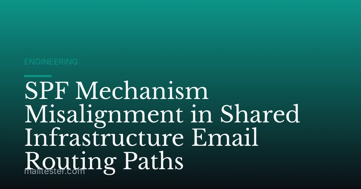 SPF Mechanism Misalignment in Shared Infrastructure Email Routing Paths