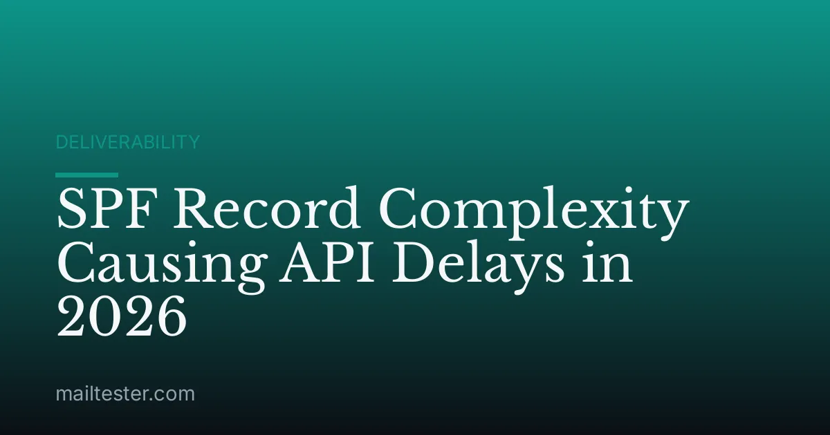 SPF Record Complexity Causing API Delays in 2026