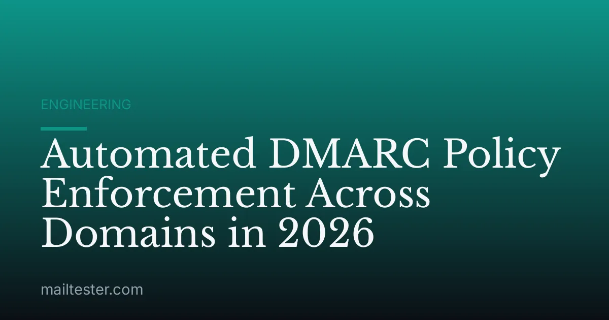 Automated DMARC Policy Enforcement Across Domains in 2026