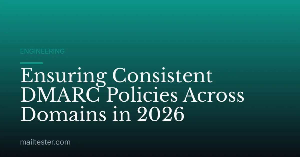 Ensuring Consistent DMARC Policies Across Domains in 2026