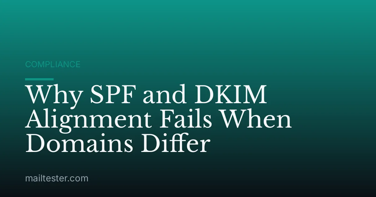 Why SPF and DKIM Alignment Fails When Domains Differ
