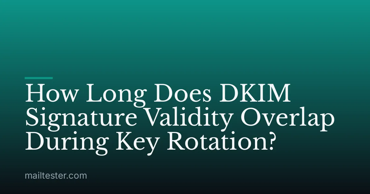 How Long Does DKIM Signature Validity Overlap During Key Rotation?