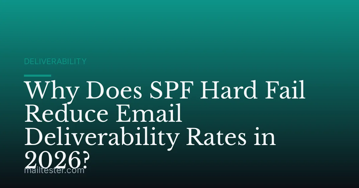 Why Does SPF Hard Fail Reduce Email Deliverability Rates in 2026?