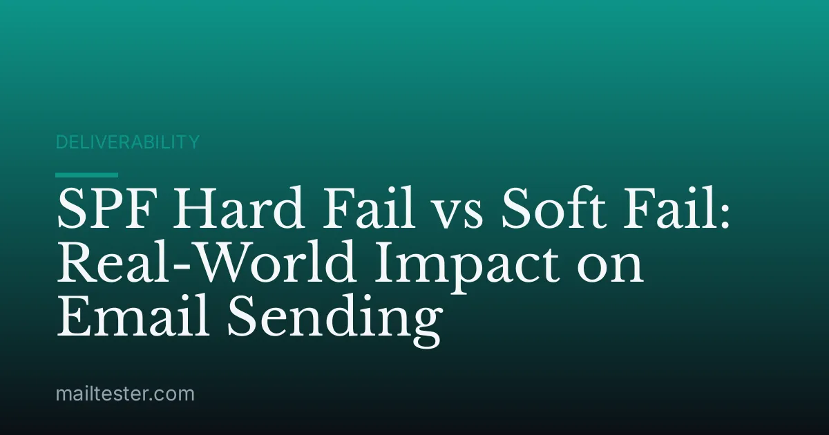 SPF Hard Fail vs Soft Fail: Real-World Impact on Email Sending