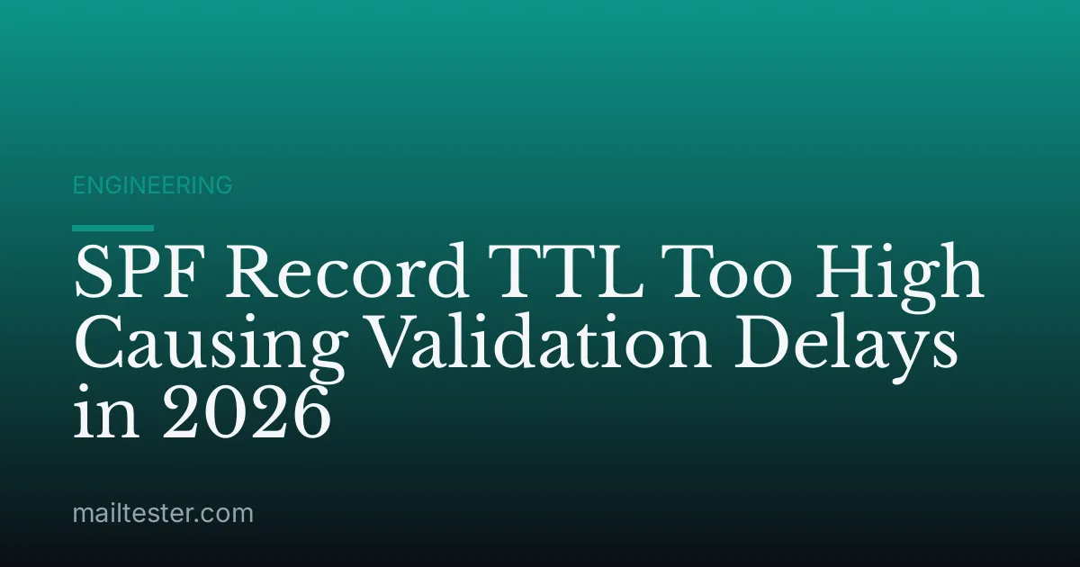 SPF Record TTL Too High Causing Validation Delays in 2026
