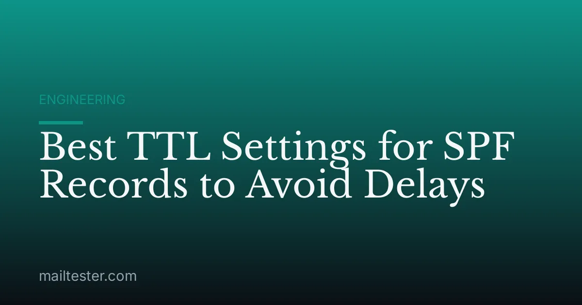 Best TTL Settings for SPF Records to Avoid Delays
