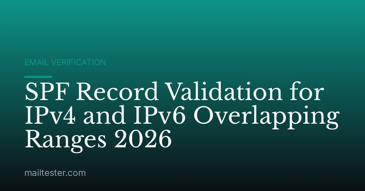 SPF Record Validation for IPv4 and IPv6 Overlapping Ranges 2026