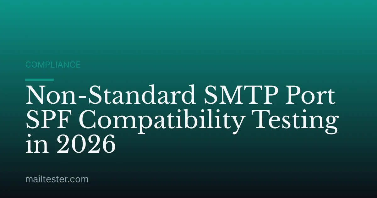 Non-Standard SMTP Port SPF Compatibility Testing in 2026