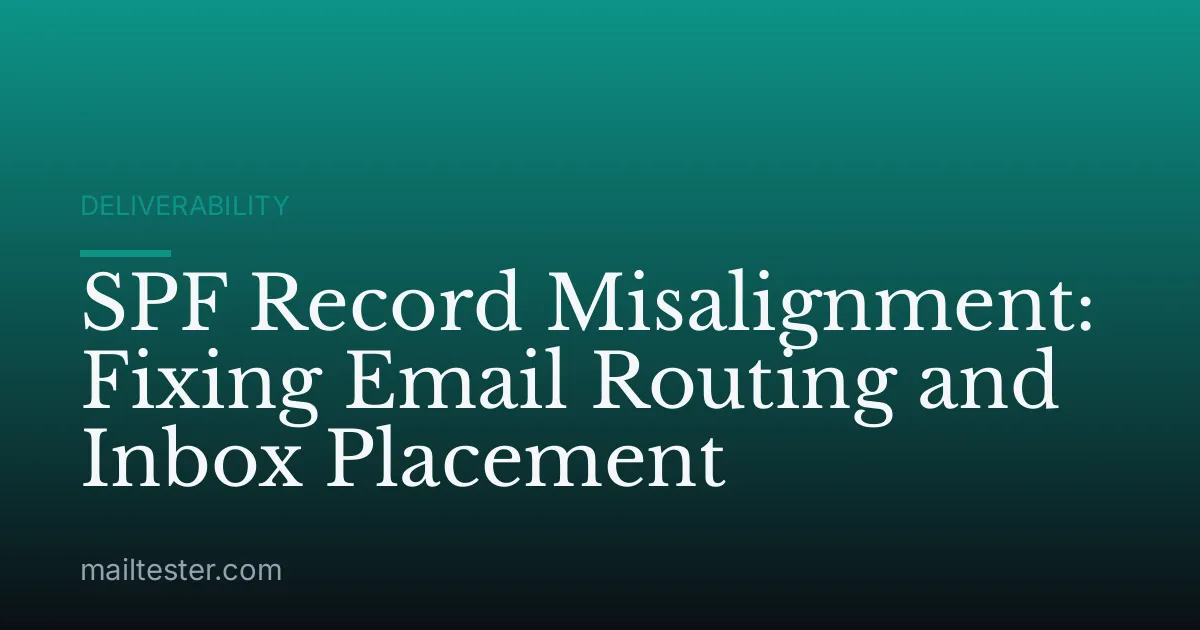 SPF Record Misalignment: Fixing Email Routing and Inbox Placement