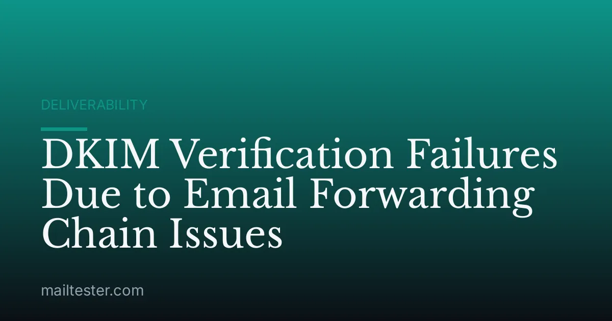 DKIM Verification Failures Due to Email Forwarding Chain Issues