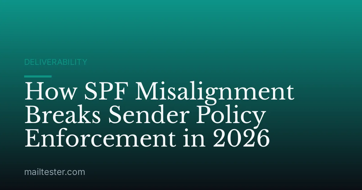 How SPF Misalignment Breaks Sender Policy Enforcement in 2026