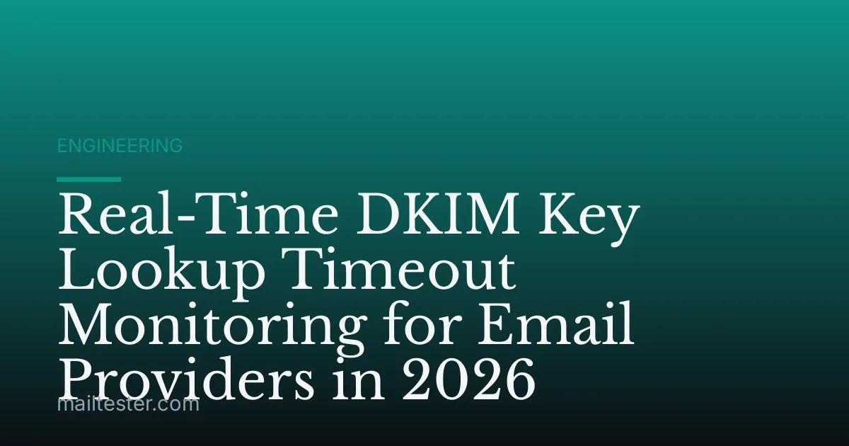 Real-Time DKIM Key Lookup Timeout Monitoring for Email Providers in 2026