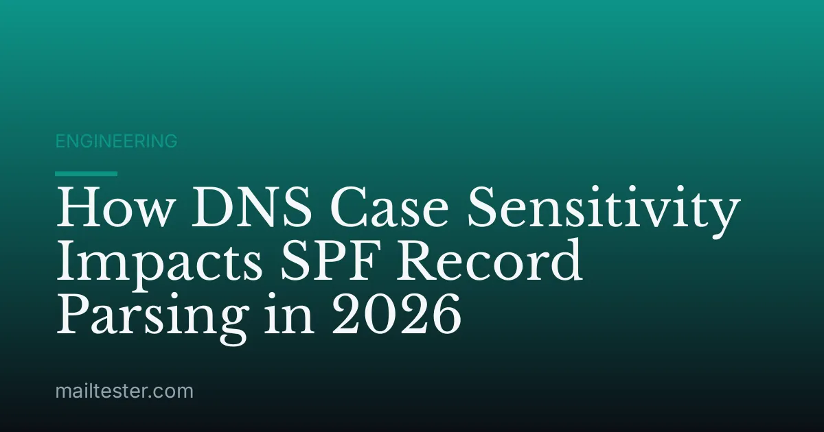 How DNS Case Sensitivity Impacts SPF Record Parsing in 2026