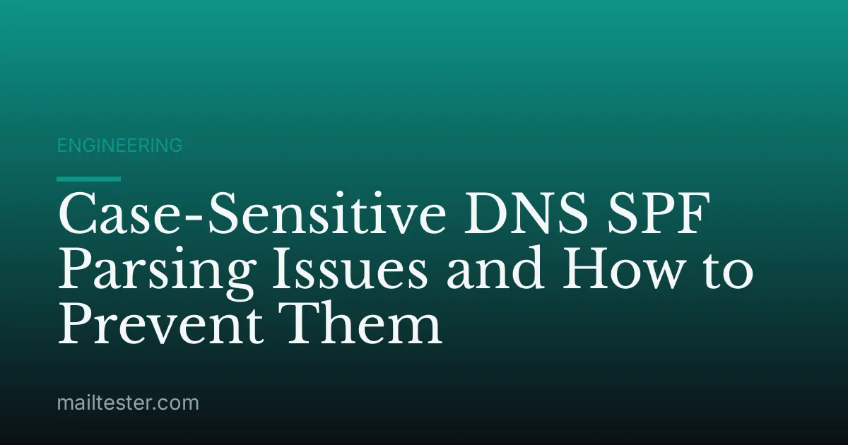 Case-Sensitive DNS SPF Parsing Issues and How to Prevent Them