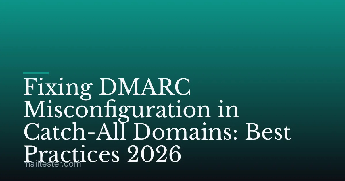 Fixing DMARC Misconfiguration in Catch-All Domains: Best Practices 2026