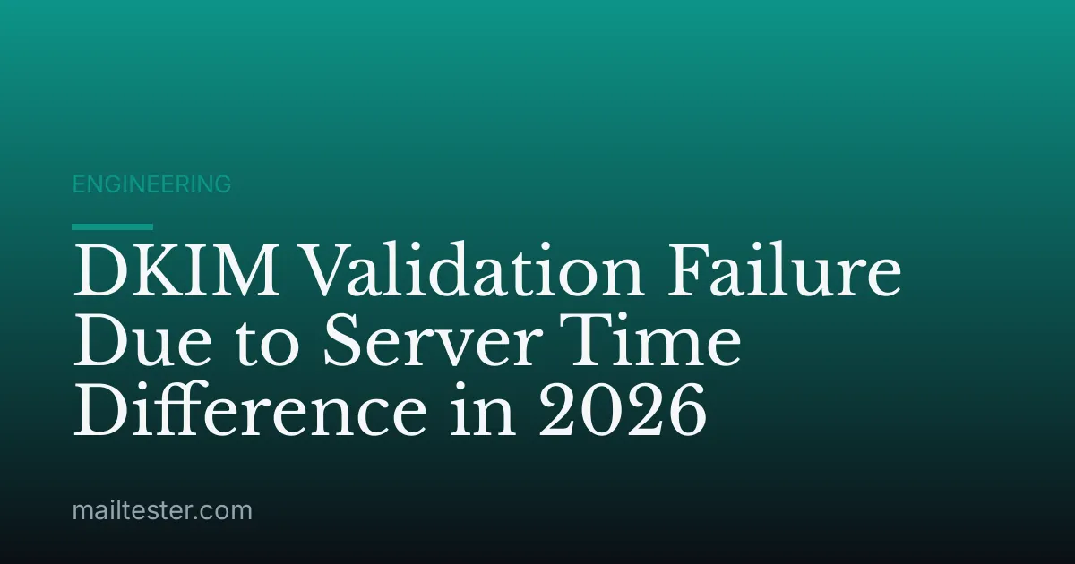 DKIM Validation Failure Due to Server Time Difference in 2026