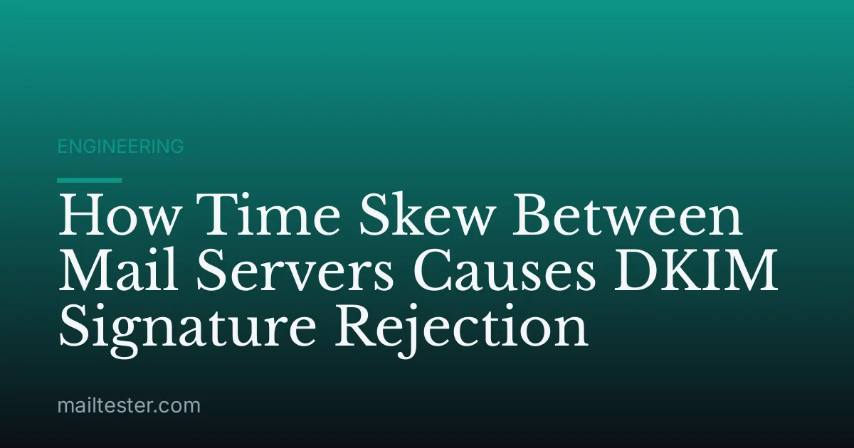How Time Skew Between Mail Servers Causes DKIM Signature Rejection