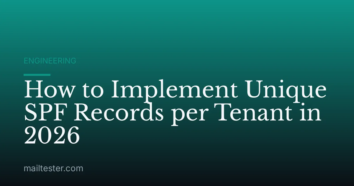 How to Implement Unique SPF Records per Tenant in 2026