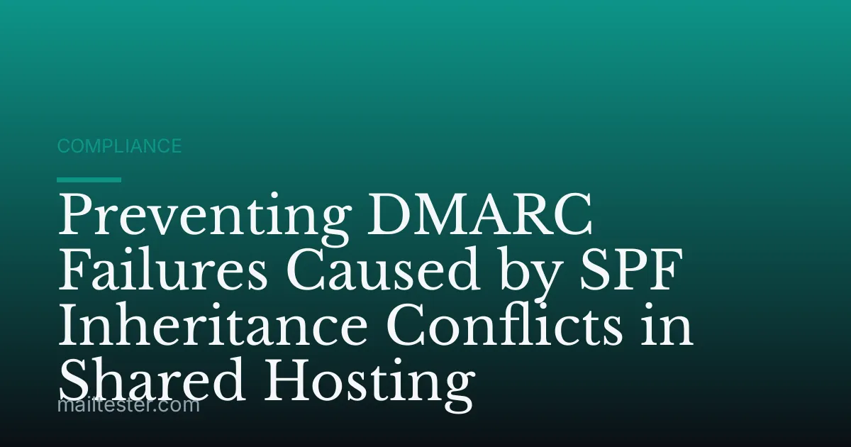 Preventing DMARC Failures Caused by SPF Inheritance Conflicts in Shared Hosting