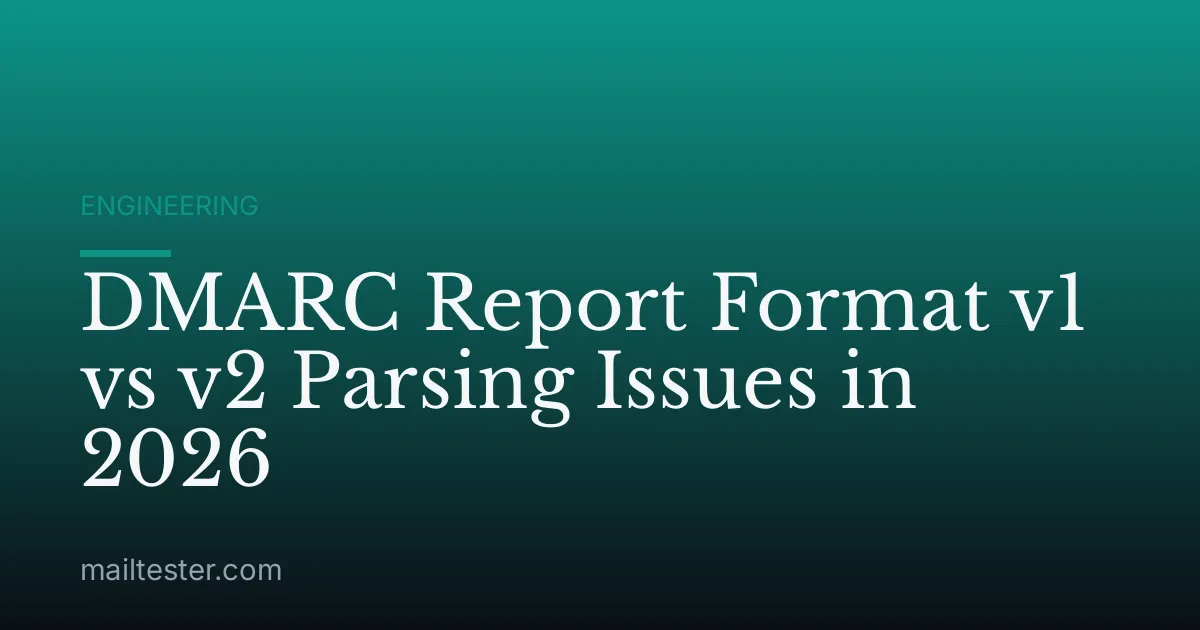 DMARC Report Format v1 vs v2 Parsing Issues in 2026