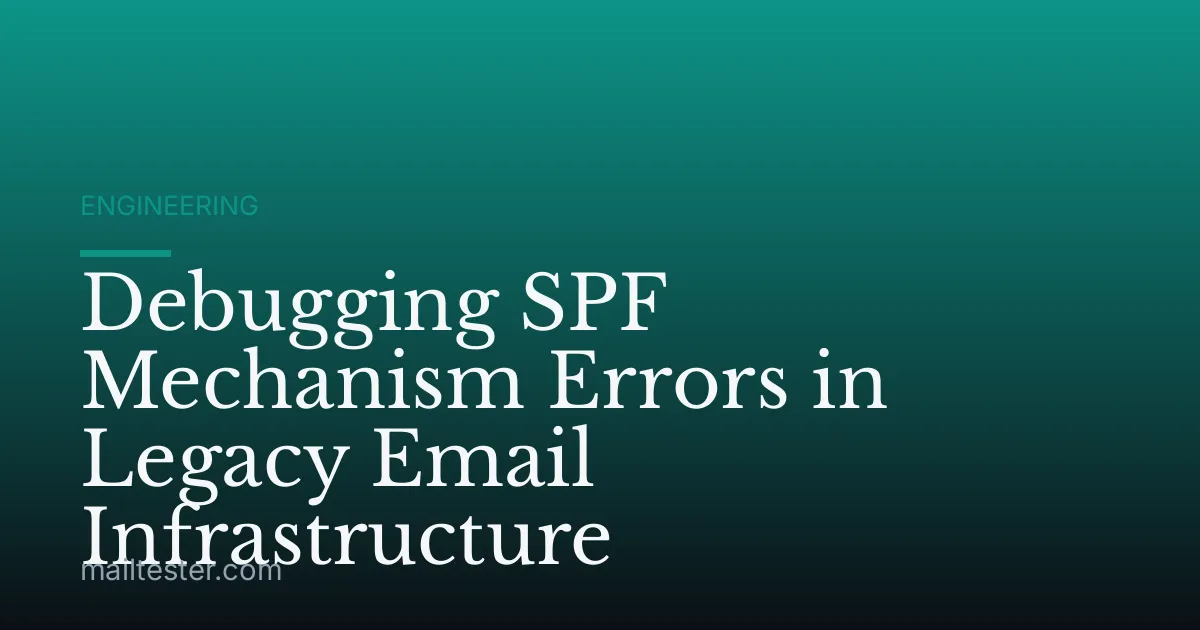 Debugging SPF Mechanism Errors in Legacy Email Infrastructure