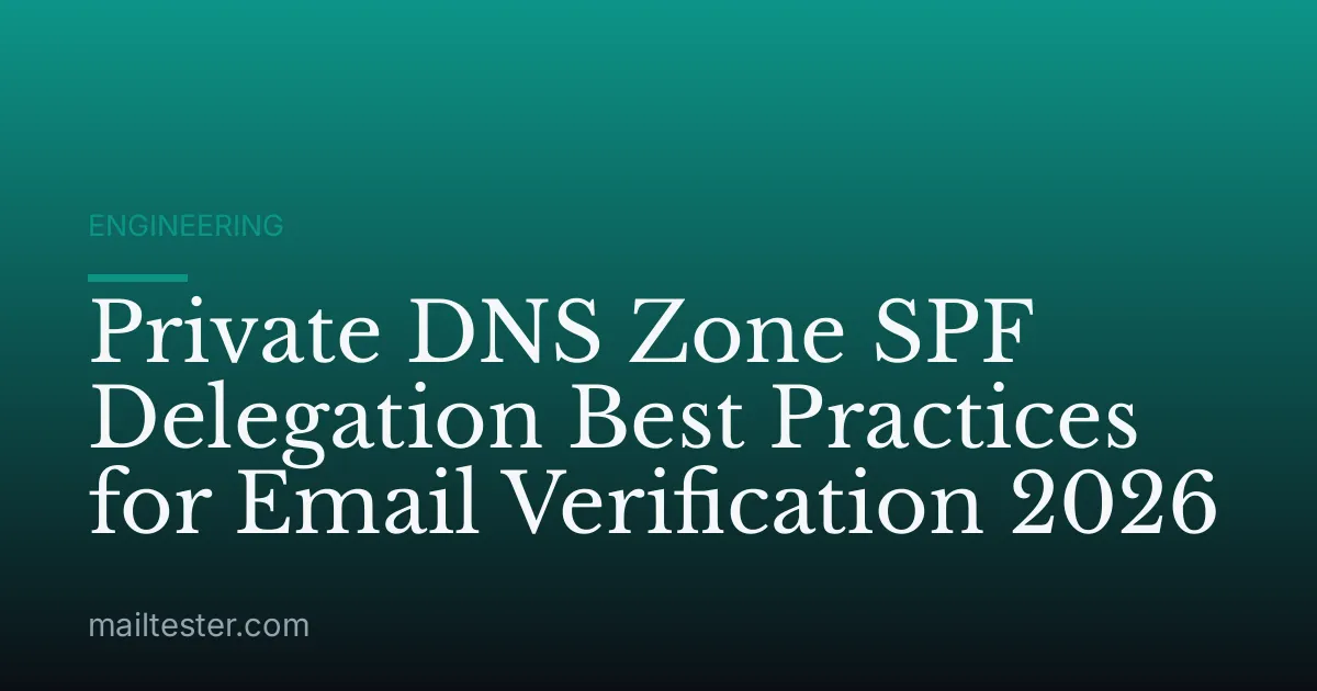 Private DNS Zone SPF Delegation Best Practices for Email Verification 2026