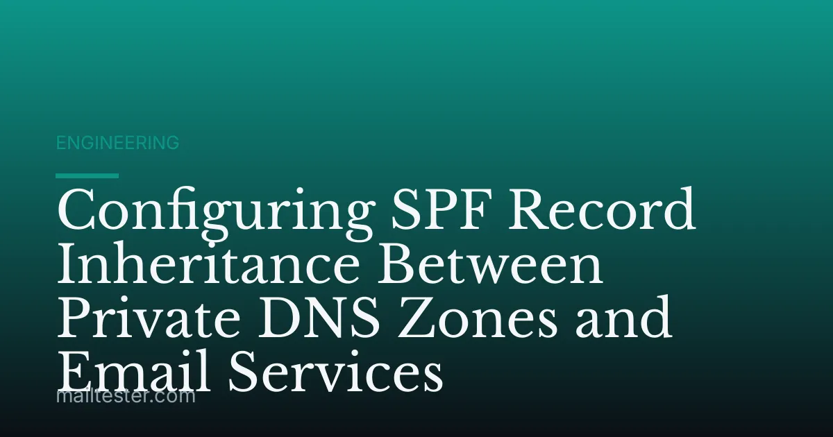 Configuring SPF Record Inheritance Between Private DNS Zones and Email Services