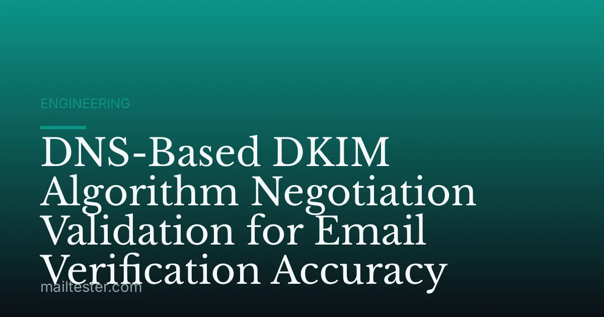 DNS-Based DKIM Algorithm Negotiation Validation for Email Verification Accuracy