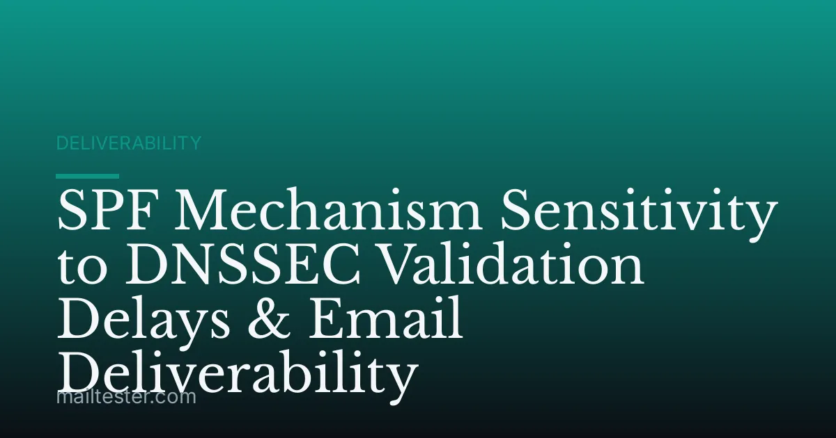 SPF Mechanism Sensitivity to DNSSEC Validation Delays & Email Deliverability