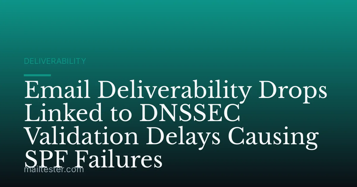 Email Deliverability Drops Linked to DNSSEC Validation Delays Causing SPF Failures