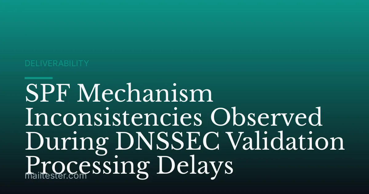 SPF Mechanism Inconsistencies Observed During DNSSEC Validation Processing Delays