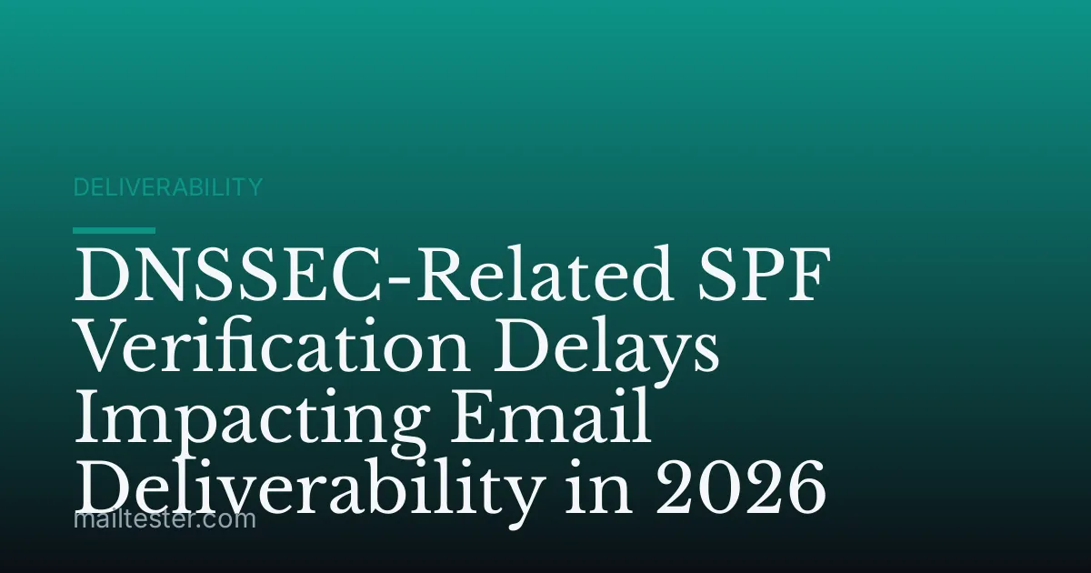 DNSSEC-Related SPF Verification Delays Impacting Email Deliverability in 2026