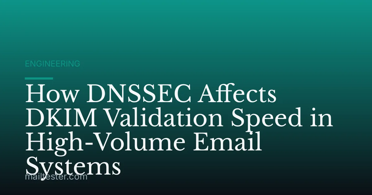 How DNSSEC Affects DKIM Validation Speed in High-Volume Email Systems