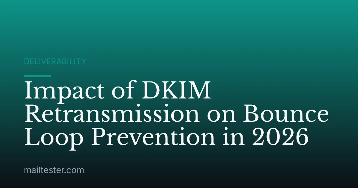 Impact of DKIM Retransmission on Bounce Loop Prevention in 2026