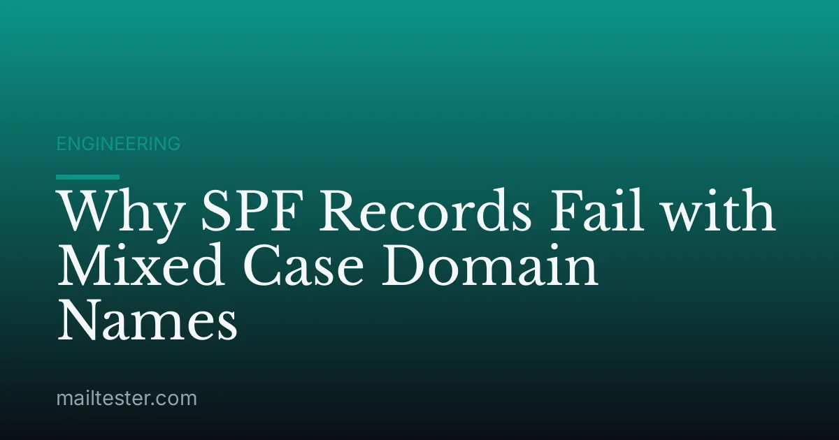 Why SPF Records Fail with Mixed Case Domain Names