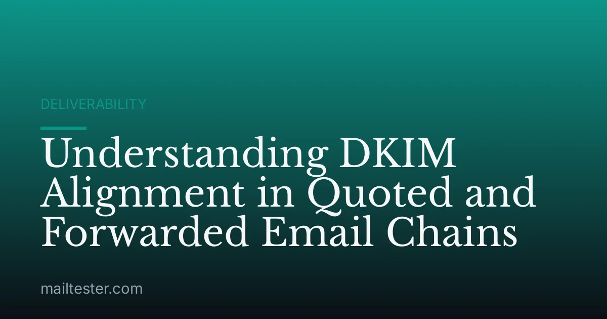 Understanding DKIM Alignment in Quoted and Forwarded Email Chains