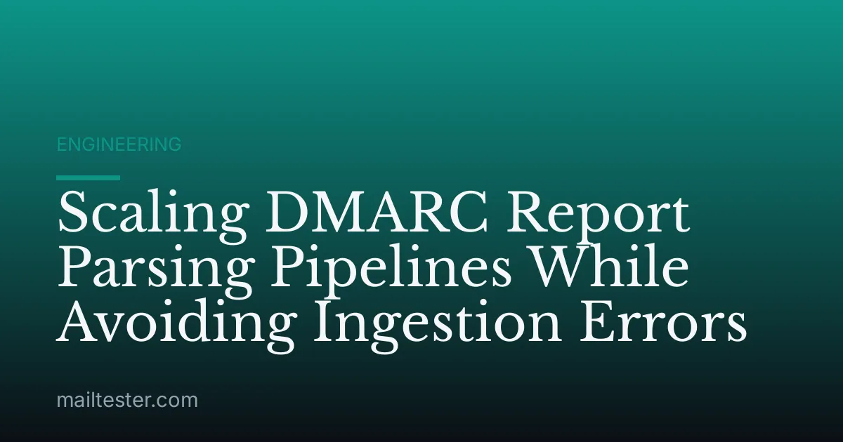 Scaling DMARC Report Parsing Pipelines While Avoiding Ingestion Errors