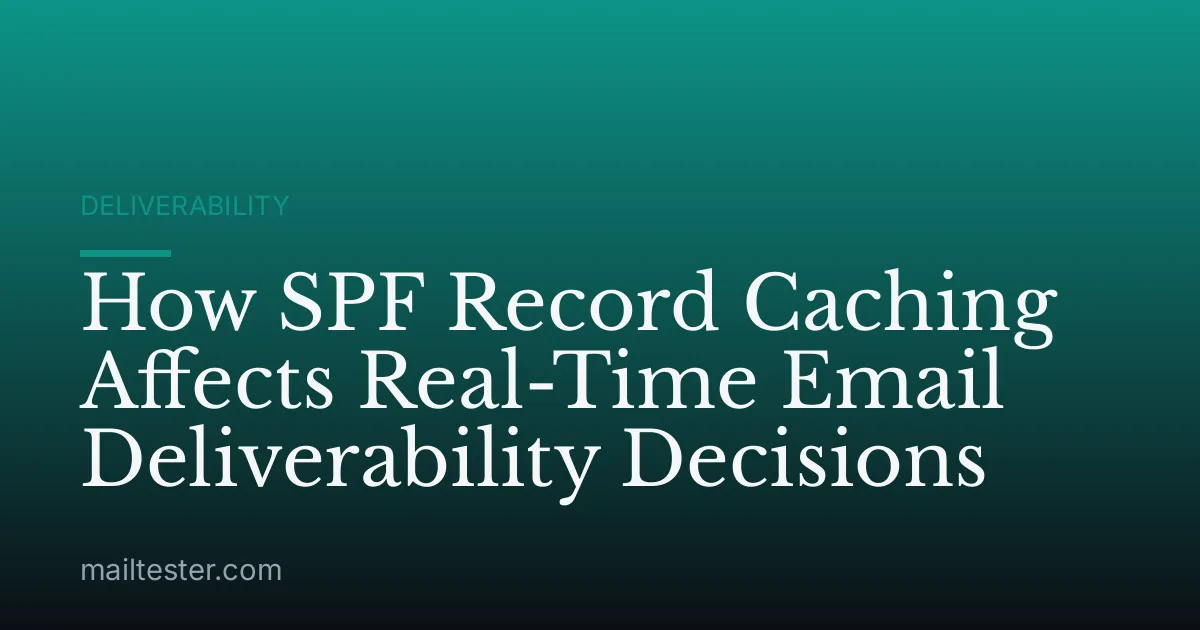 How SPF Record Caching Affects Real-Time Email Deliverability Decisions