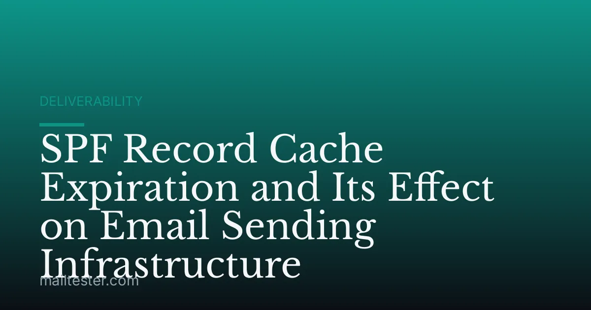 SPF Record Cache Expiration and Its Effect on Email Sending Infrastructure