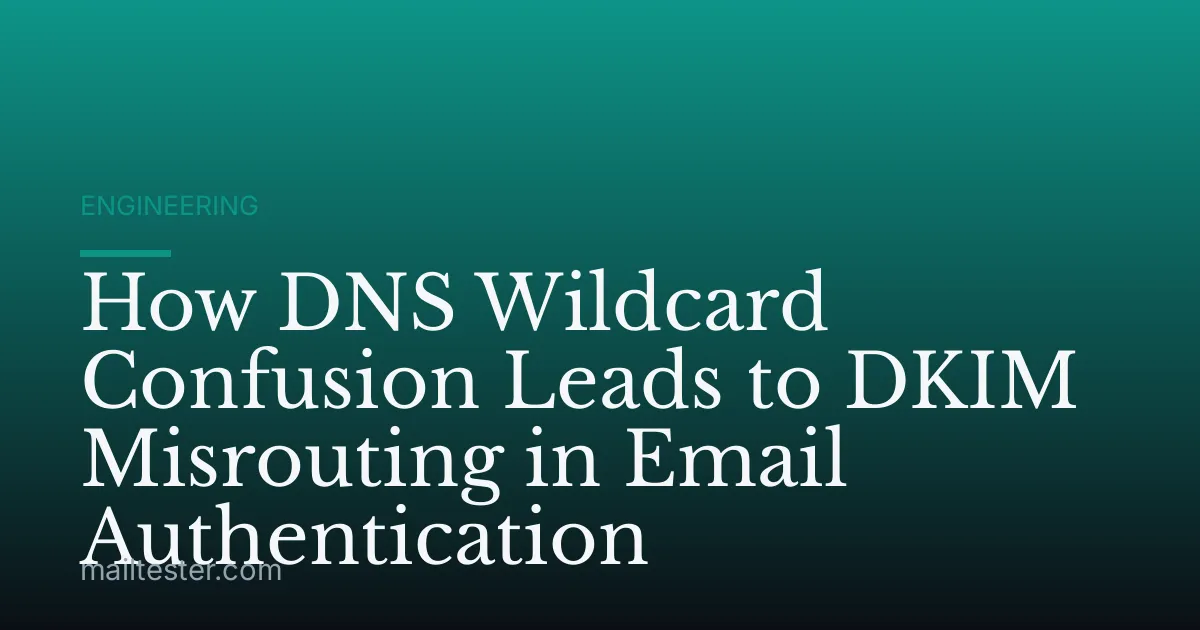 How DNS Wildcard Confusion Leads to DKIM Misrouting in Email Authentication