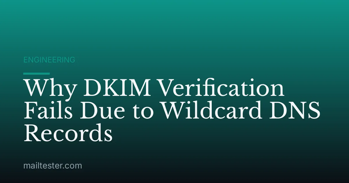 Why DKIM Verification Fails Due to Wildcard DNS Records