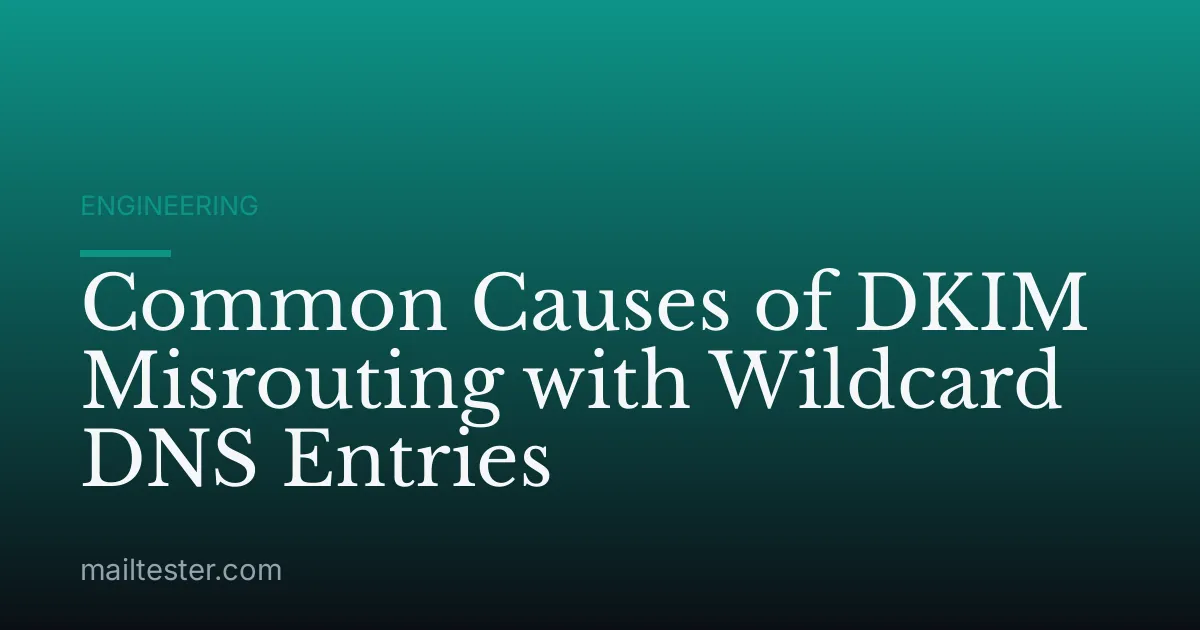 Common Causes of DKIM Misrouting with Wildcard DNS Entries